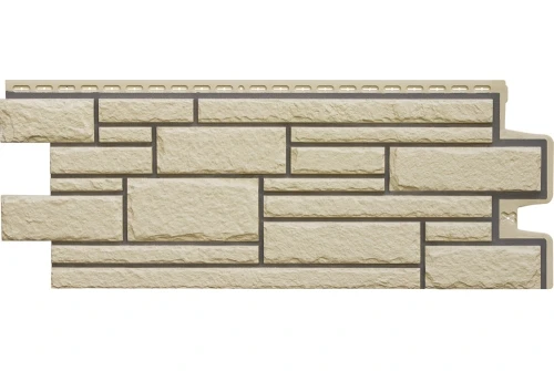 Панель фасадная GRAND LINE Design Камелот бежевый (шов RAL7006) 992*392мм 0,389 м²