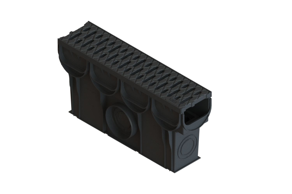 Пескоуловитель Polymax S’park, 500х133х250 мм, DN100 решетка пластиковая, 0888081