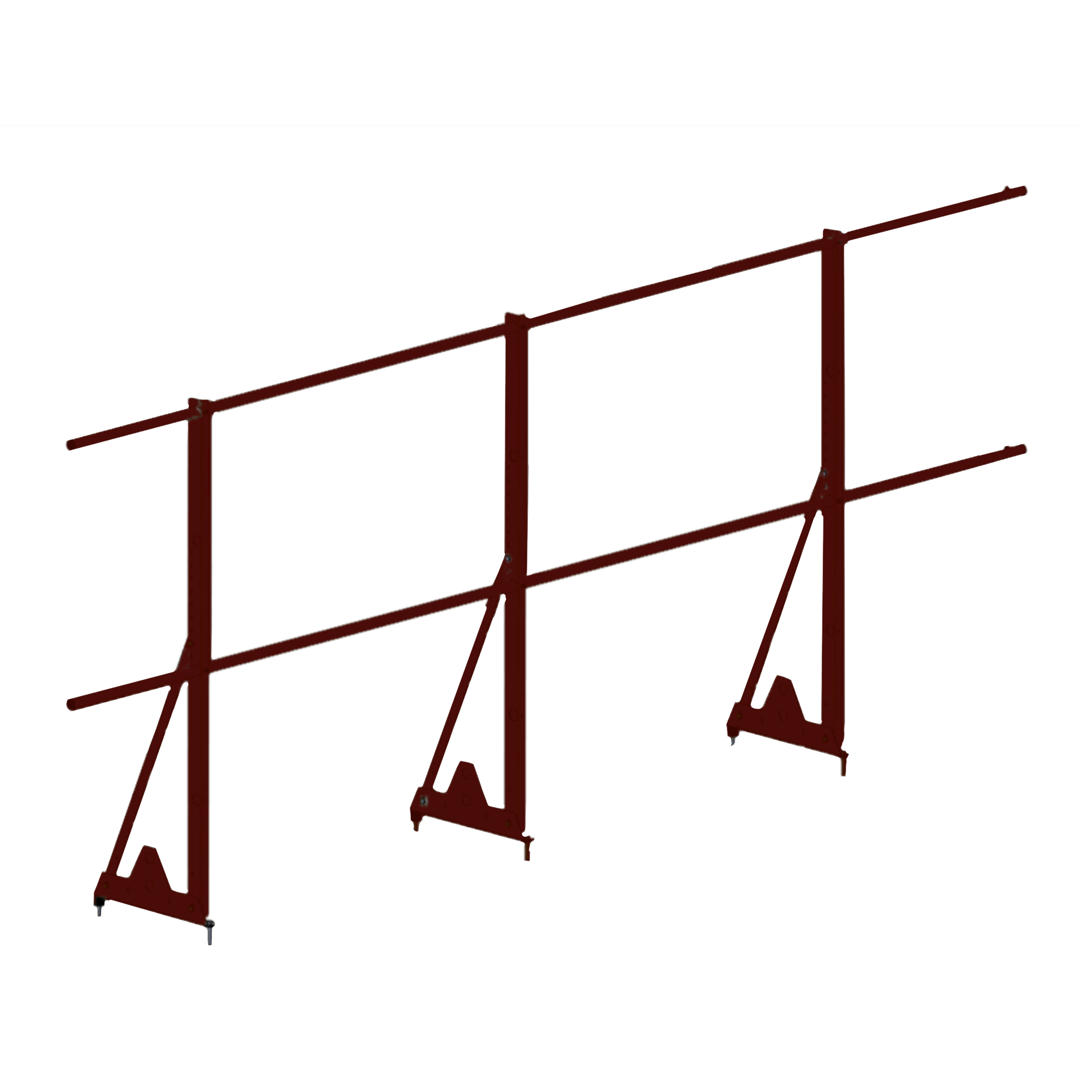 Ограждение кровельное RoofSystems Econom 1200*3000мм 2 трубы 6 отверстий (RAL 3005 Красное вино) NEX недорого в интернет-магазине в г. Хабаровск